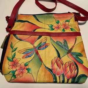 New Anuschka hand painted leather handbag.